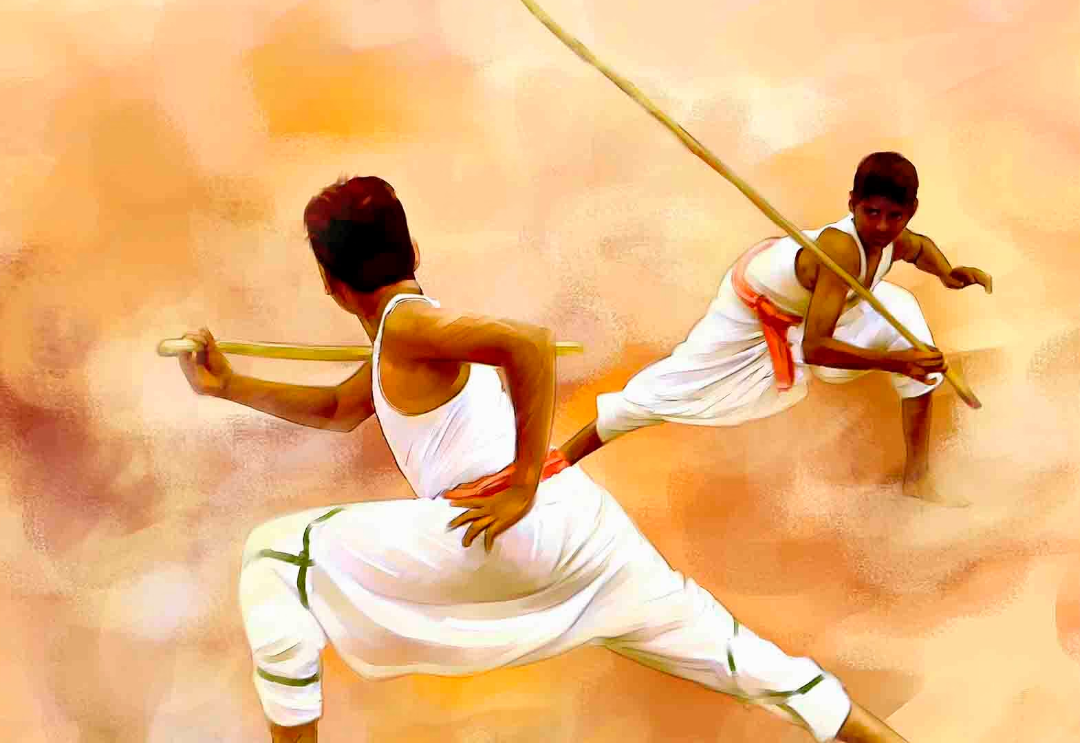 Silambam Master Silhouette